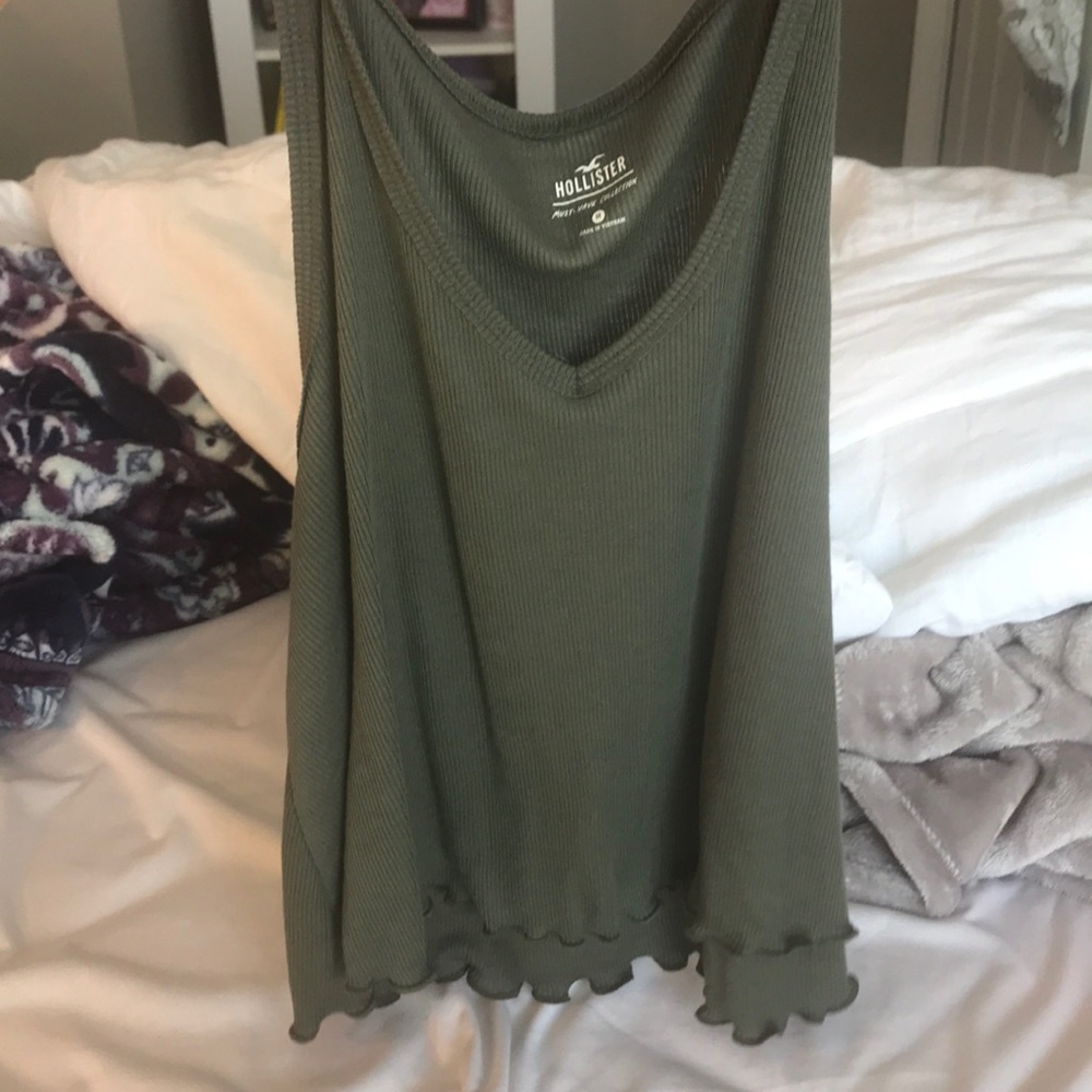 Olive green hollister tank top!
